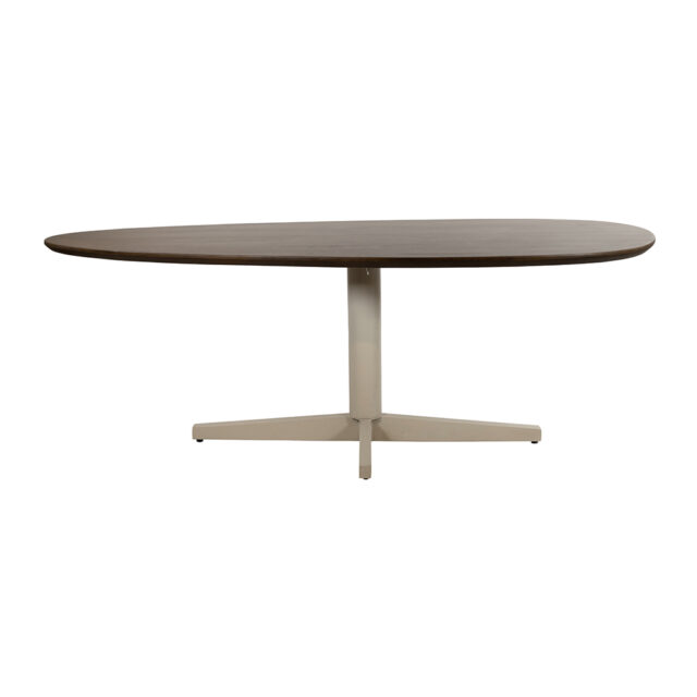 Eetkamertafel Taurus 190 8211 Organisch 8211 Poot Beige 8211 Mango Brown Walnut
