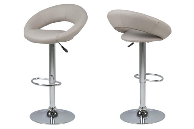 Barkruk Stevig 8211 Pu Taupe 8211 Chroom Minimale Bestelling 2 Stuks