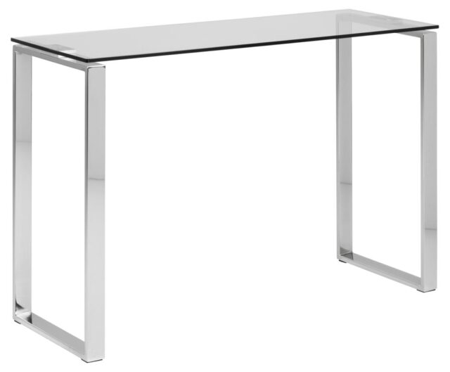 Haltafel Katrine 8211 Helder Glas 8211 Chroomstaal