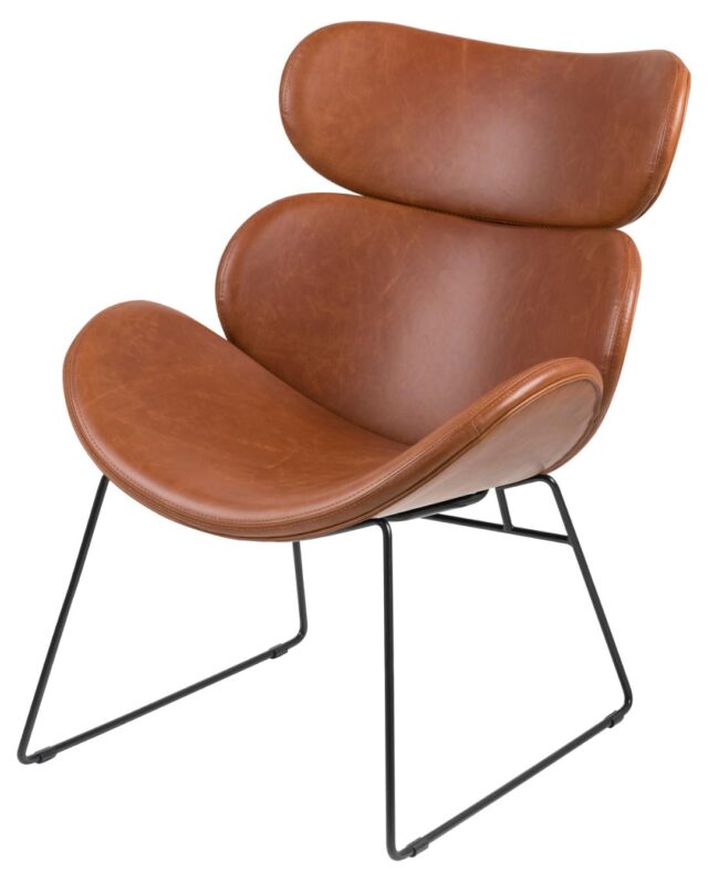 Loungestoel Cazar 8211 Pu Vintage Cognac