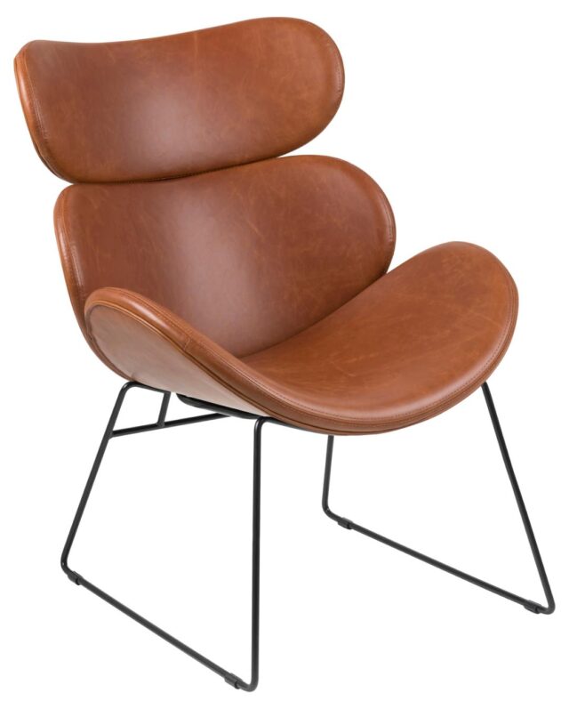 Loungestoel Cazar 8211 Pu Vintage Cognac