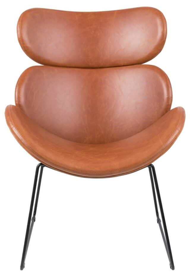 Loungestoel Cazar 8211 Pu Vintage Cognac