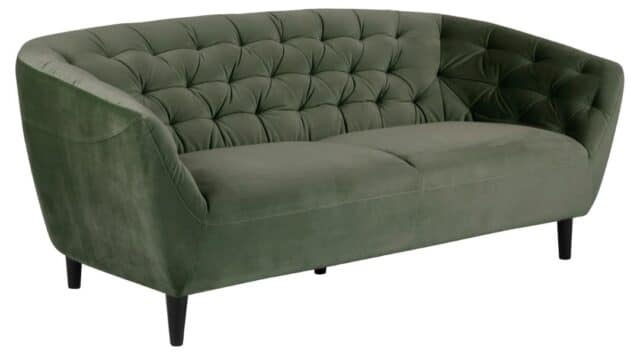 3 Zitsbank Ria 8211 Stof Groen Fluweel