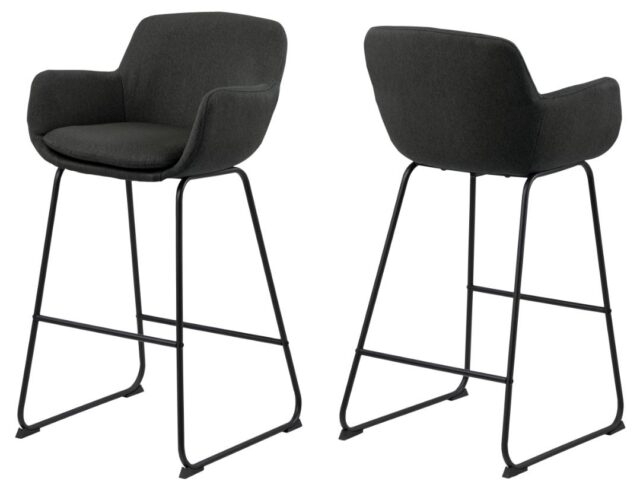 Barkruk Lisa 8211 Stof Town Donkergrijs 8211 Staal Minimale Bestelling 2 Stuks