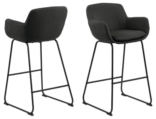 Barkruk Lisa 8211 Stof Town Donkergrijs 8211 Staal Minimale Bestelling 2 Stuks