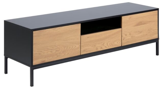 Tv Meubel Seaford 8211 Zwart Pu Mdf