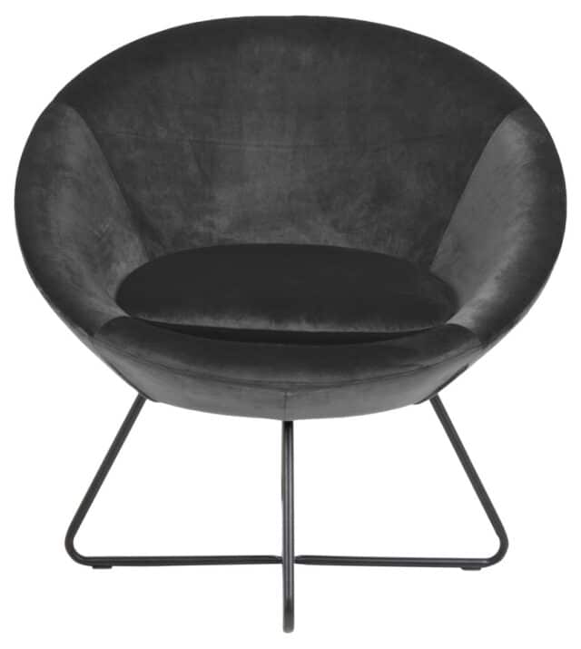 Loungestoel Middelste 8211 Stof Donkergrijs