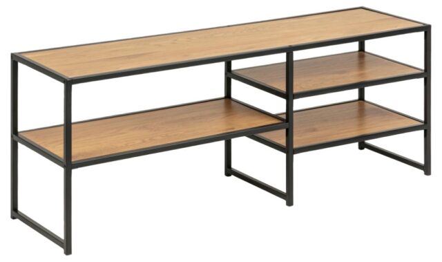 Tv Meubel Seaford 8211 Mat Eiken Ruw Papier 8211 Staal