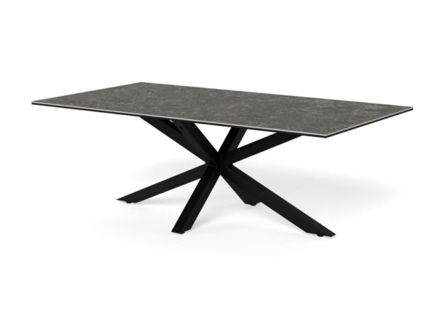 Salontafel Hemel 8211 Zwart Ruw Keramisch Blad 8211 Metaal