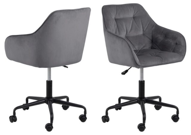 Bureaustoel Brooke 8211 Met Armleuning 8211 Stof Vic Donkergrijs