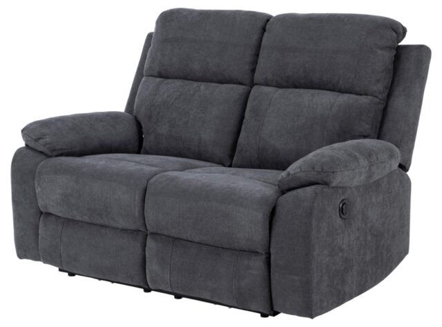 2 Zitsbank Mora Met Relax 8211 Stof Donkergrijs