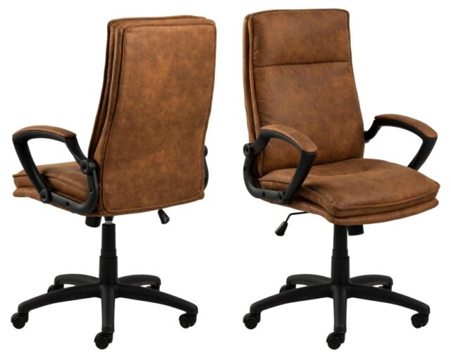 Bureaustoel Brad 8211 Met Armleuningen 8211 Stof Preston Camel