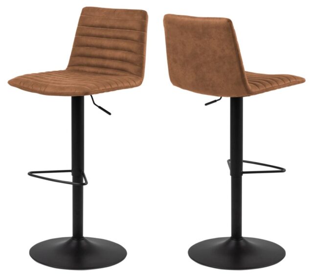 Barkruk Kimmy 8211 Stof Preston Camel 8211 Zwart Metaal Minimale Bestelling 2 Stuks