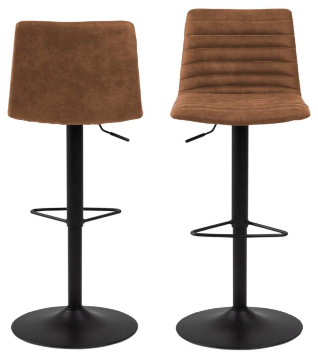 Barkruk Kimmy 8211 Stof Preston Camel 8211 Zwart Metaal Minimale Bestelling 2 Stuks