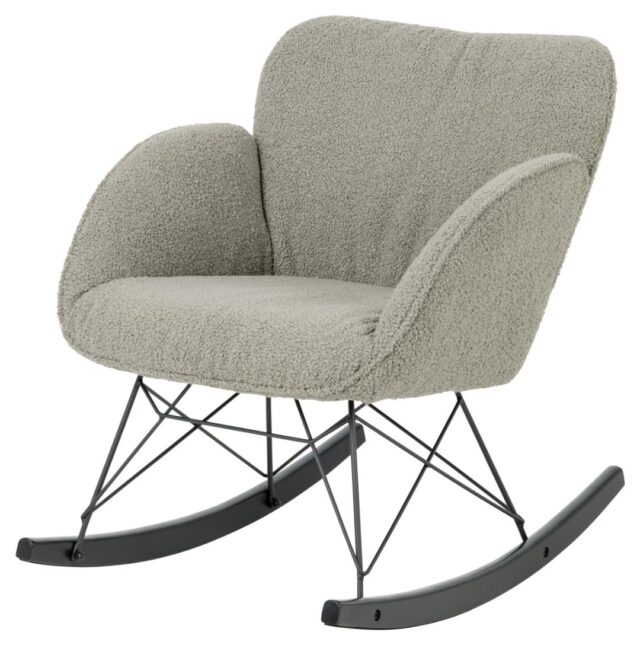 Schommelstoel Kelsey 8211 Stof Grijs Bruin