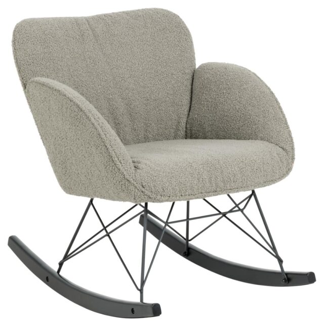Schommelstoel Kelsey 8211 Stof Grijs Bruin