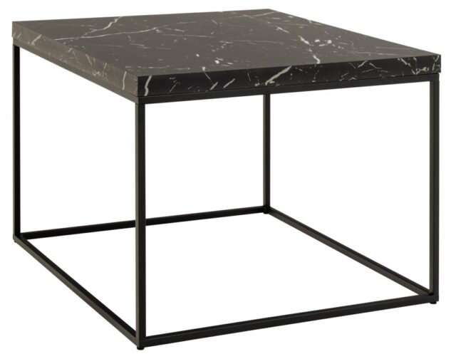 Salontafel Barossa 8211 Zwart Ruw Melamine 8211 Metaal