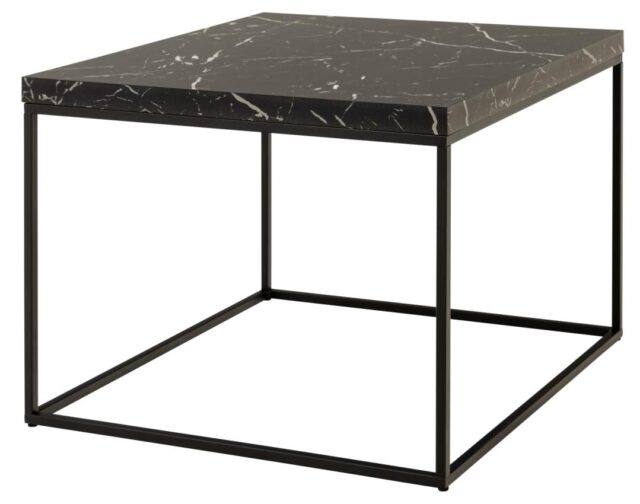 Salontafel Barossa 8211 Zwart Ruw Melamine 8211 Metaal