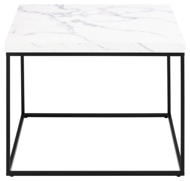Salontafel Barossa 8211 Wit Marmerlook Mdf 8211 Zwart Metaal