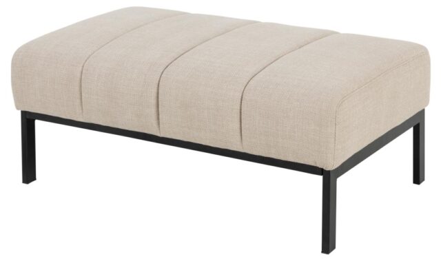 Bankje Caix 8211 Stof Basel Beige 8211 Staal