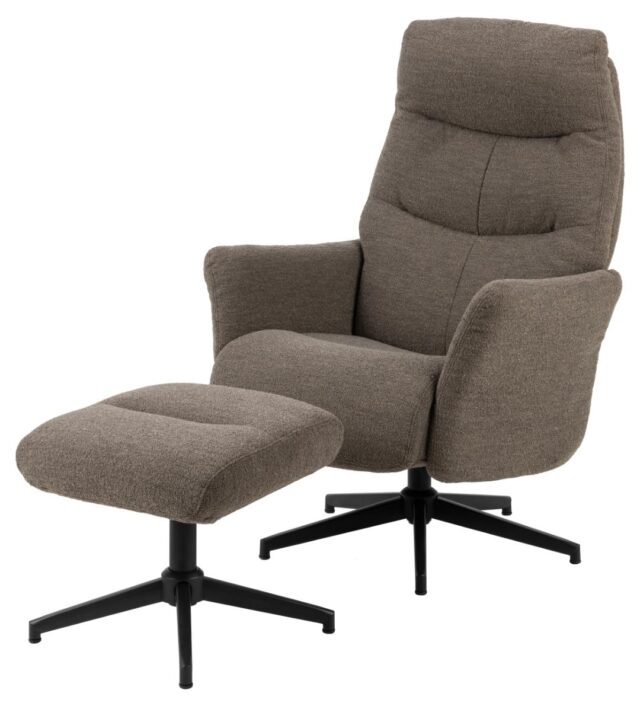 Relaxfauteuil Londen 8211 Met Voetenbank 8211 Stof Monza Taupe