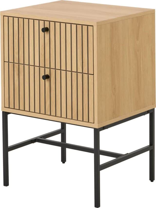Nachtkastje Albany 8211 Eiken Ruw Melamine Nachtkastje Albany 8211 Eiken Ruw Melamine