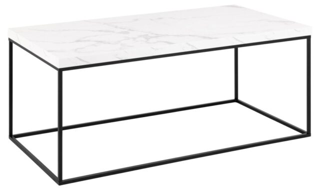 Salontafel Barossa 8211 Wit Marmer Stuctuur 8211 Metaal