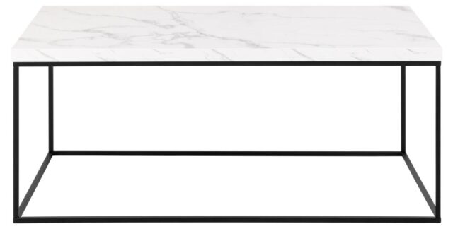 Salontafel Barossa 8211 Wit Marmer Stuctuur 8211 Metaal
