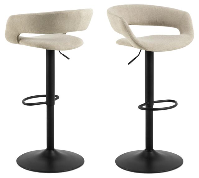 Barkruk Grace 8211 Stof Apia Zand 8211 Staal Minimale Bestelling 2 Stuks
