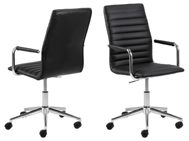 Bureaustoel Winslow 8211 Met Armleuningen 8211 Zwart Kunstleer
