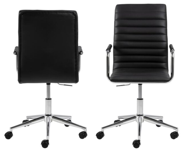 Bureaustoel Winslow 8211 Met Armleuningen 8211 Zwart Kunstleer