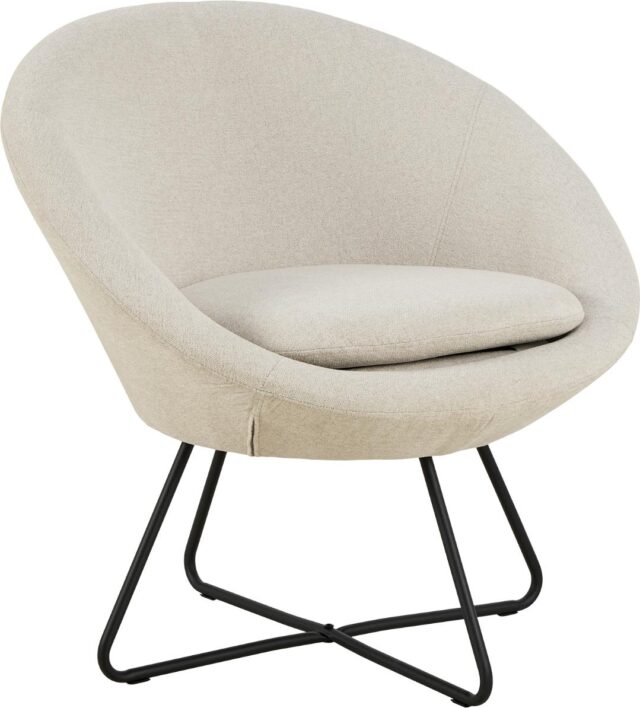 Loungestoel Middelste 8211 Stof Beige Texture
