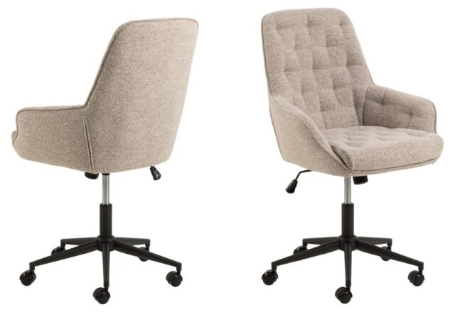 Bureaustoel Erik 8211 Met Armleuningen 8211 Stof Monza Beige
