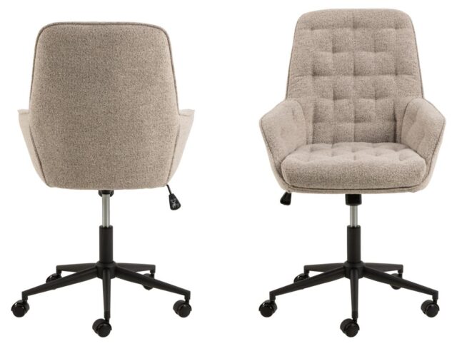 Bureaustoel Erik 8211 Met Armleuningen 8211 Stof Monza Beige
