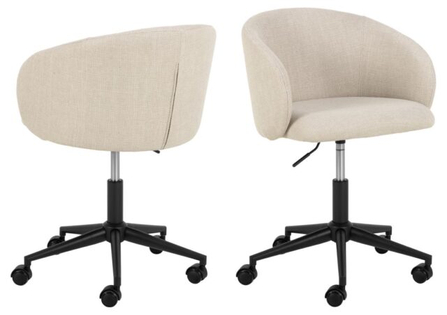 Bureaustoel Eleanor 8211 Met Armleuningen 8211 Stof Basel Beige