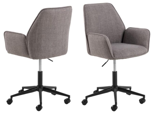 Bureaustoel Glenda 8211 Met Armleuningen 8211 Stof Basel Lichtgrijs Bruin