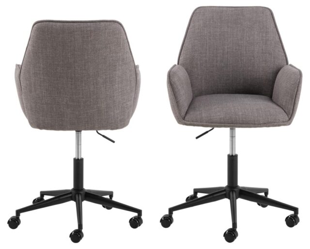 Bureaustoel Glenda 8211 Met Armleuningen 8211 Stof Basel Lichtgrijs Bruin