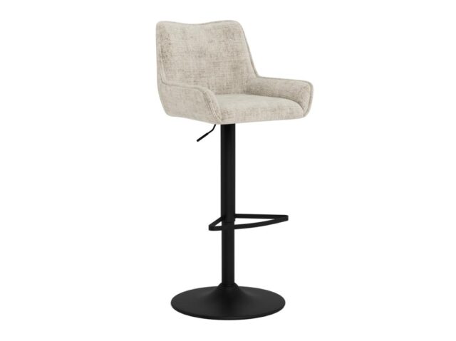 Barkruk Eddie 8211 Stof Juto Beige 8211 Zwart Metaal