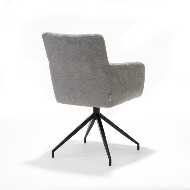 Eetkamerstoel Joey 8211 Stof Aragon Grijs 8211 Metaal