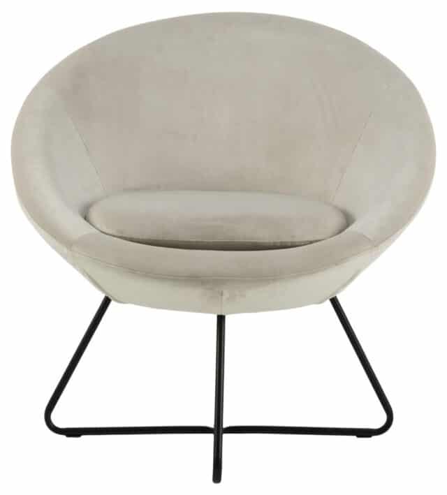 Loungestoel Middelste 8211 Stof Zand Fluweel