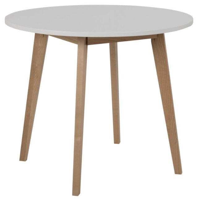 Eetkamertafel Raven 8211 Wit Pu Geverfd Berkenhout 8211 90cm