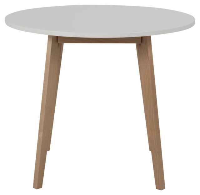 Eetkamertafel Raven 8211 Wit Pu Geverfd Berkenhout 8211 90cm