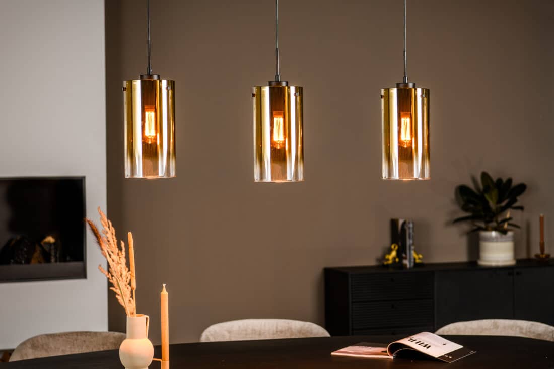 Hanglamp H850 8211 3 Lichts 8211 Goudkleur Hanglamp H850 8211 3 Lichts 8211 Goudkleur