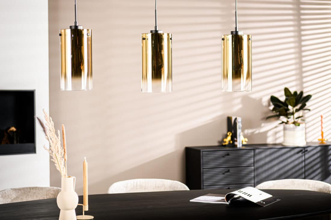 Hanglamp H850 8211 3 Lichts 8211 Goudkleur Hanglamp H850 8211 3 Lichts 8211 Goudkleur