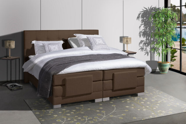 Elektrische Boxspring Nauplion Mrgenn 8211 Bruin 8211 Complete Set Incl Montage 180x200cm