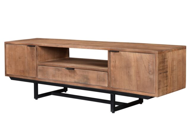 Tv Dressoir Valdez 8211 Mangohout 8211 Metaal 8211 150 Cm