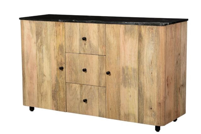 Dressoir Brix Pebbles 8211 Marmer Blad 8211 Mangohout