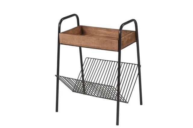 Bijzettafel Brix April 8211 Mangohout 8211 Metaal