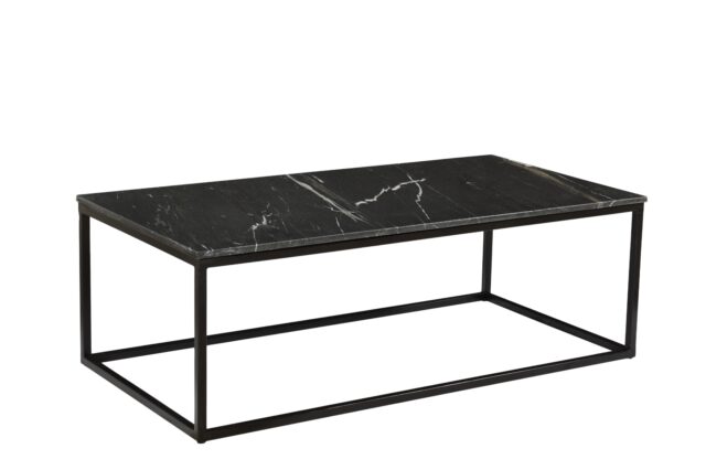 Salontafel Dion 120cm Marmer Zwart Metaal