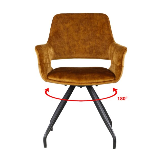 Eetkamerstoel Capp Oker Velvet Minimale Bestelling 2 Stuks